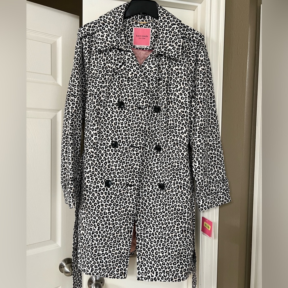 Kate Spade leopard trench coat